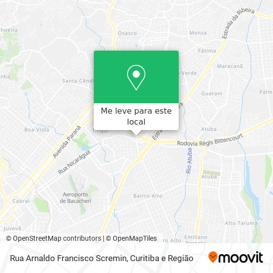 Rua Arnaldo Francisco Scremin mapa
