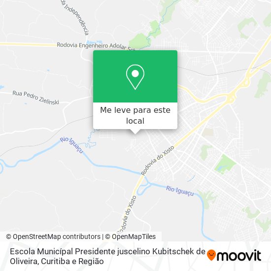 Escola  Municípal  Presidente juscelino  Kubitschek de Oliveira mapa