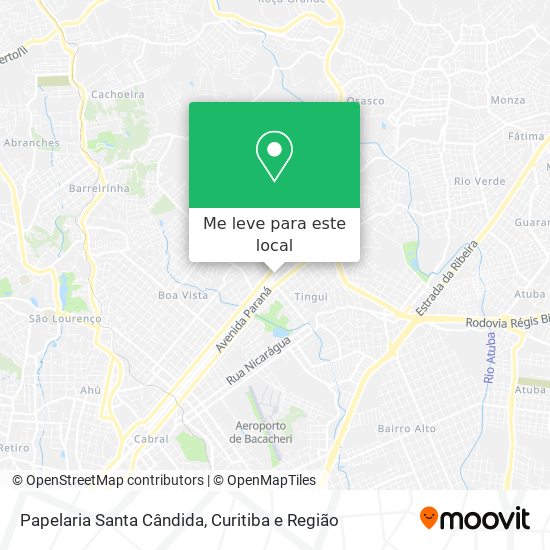 Papelaria Santa Cândida mapa
