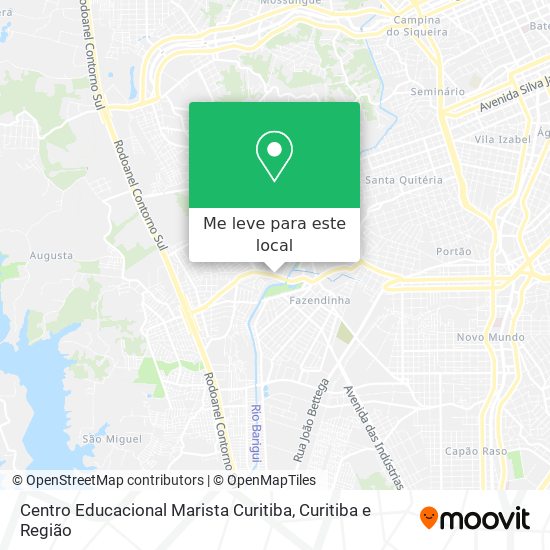 Centro Educacional Marista Curitiba mapa