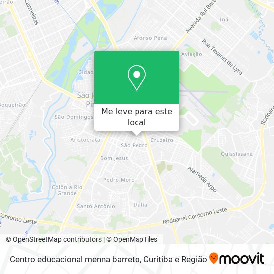 Centro educacional menna barreto mapa