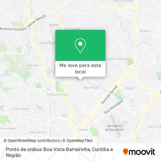 Ponto de onibus Boa Vista Barreirinha mapa