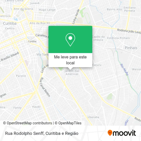 Rua Rodolpho Senff mapa