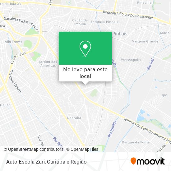 Auto Escola Zari mapa