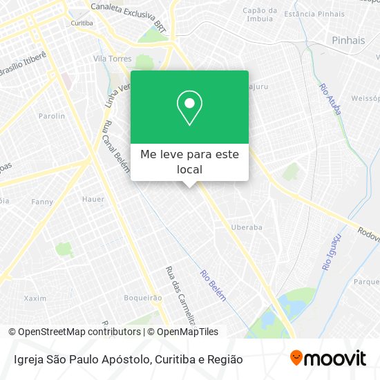 Igreja São Paulo Apóstolo mapa
