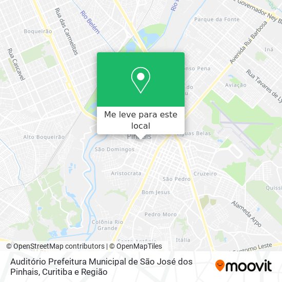 Auditório Prefeitura Municipal de São José dos Pinhais mapa