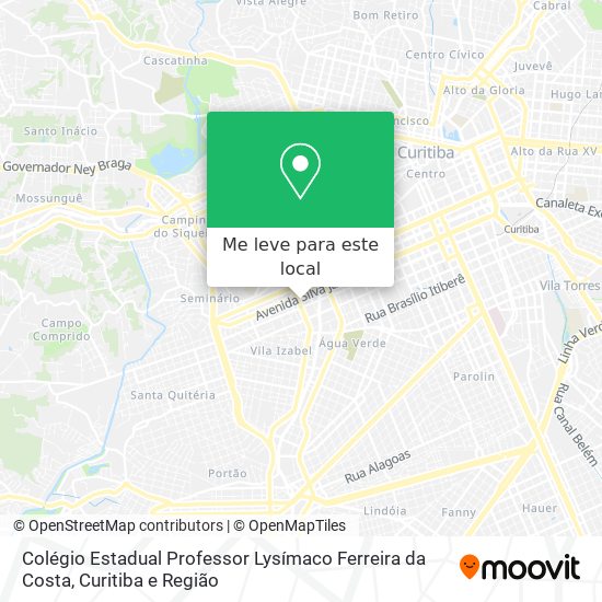 Colégio Estadual Professor Lysímaco Ferreira da Costa mapa
