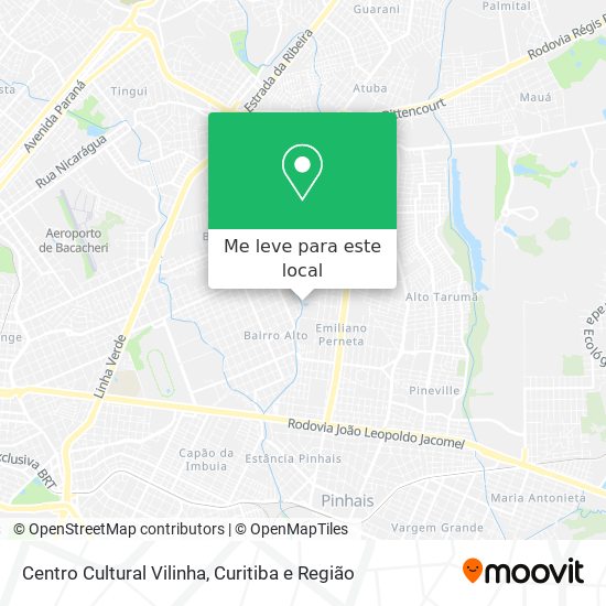 Centro Cultural Vilinha mapa