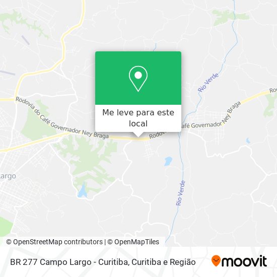 BR 277 Campo Largo - Curitiba mapa