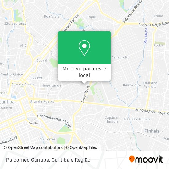 Psicomed Curitiba mapa