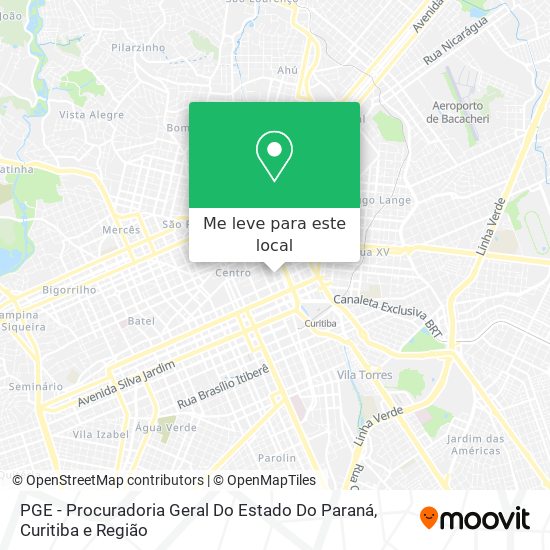 PGE - Procuradoria Geral Do Estado Do Paraná mapa