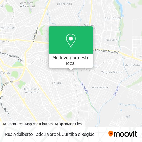 Rua Adalberto Tadeu Vorobi mapa