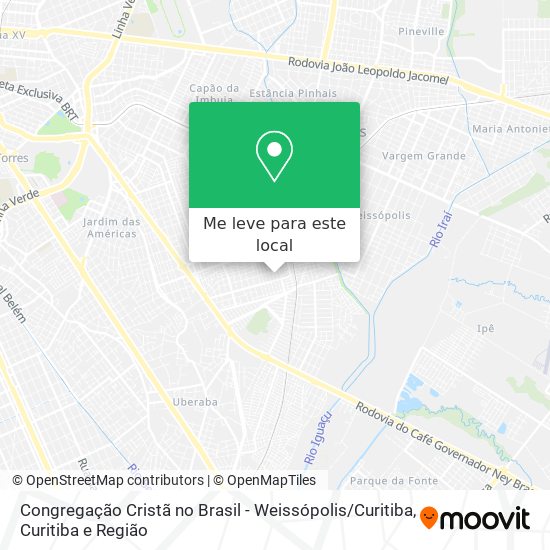 Congregação Cristã no Brasil - Weissópolis / Curitiba mapa