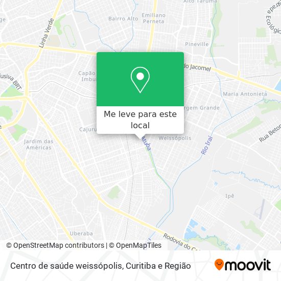 Centro de saúde weissópolis mapa