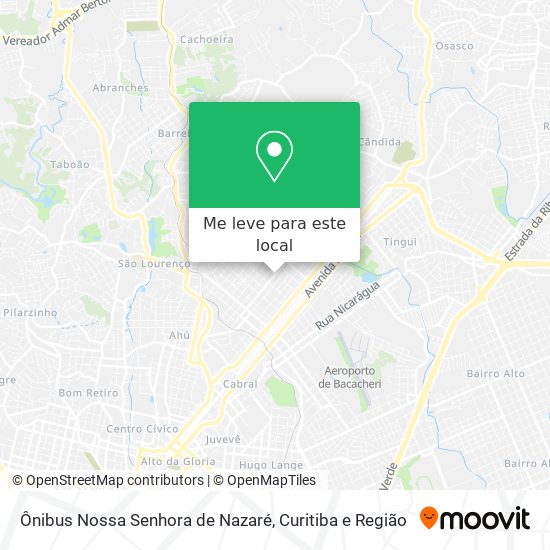 Ônibus Nossa Senhora de Nazaré mapa
