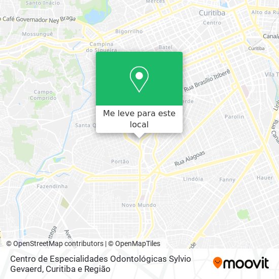 Centro de Especialidades Odontológicas Sylvio Gevaerd mapa