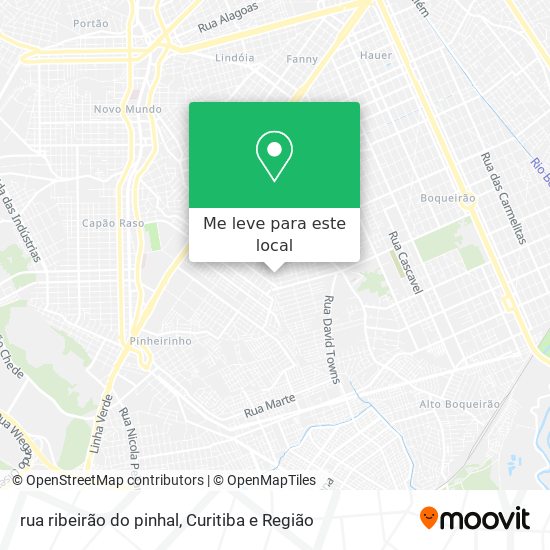 rua ribeirão do pinhal mapa
