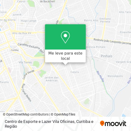 Centro de Esporte e Lazer Vila Oficinas mapa