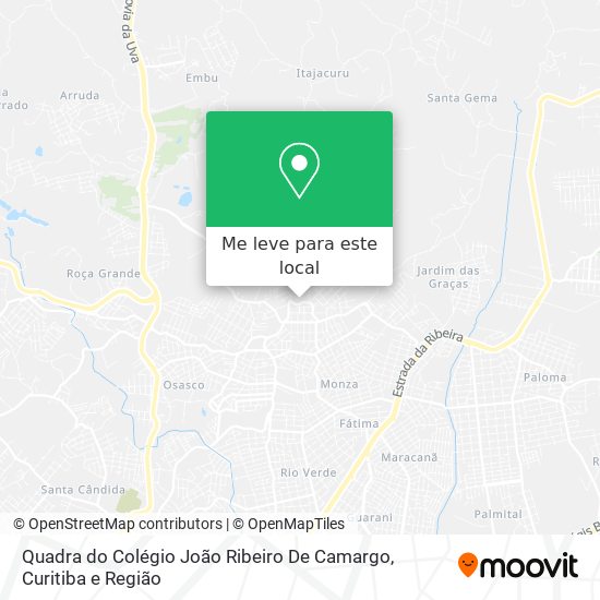Quadra do Colégio João Ribeiro De Camargo mapa