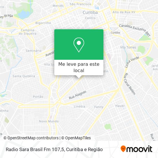 Radio Sara Brasil Fm 107,5 mapa