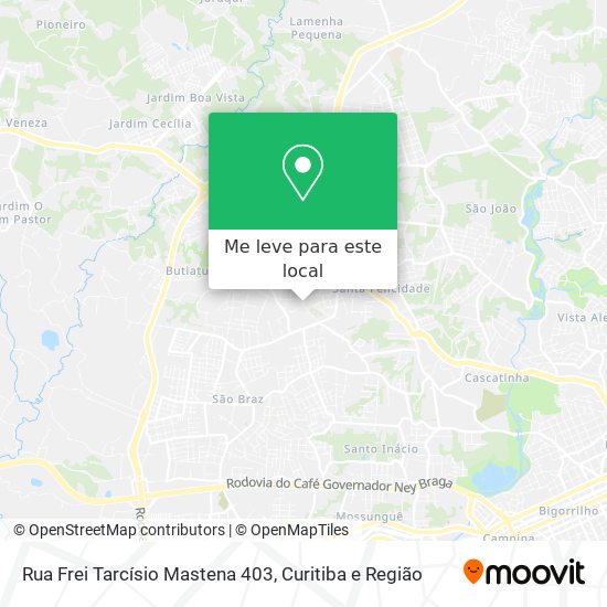 Rua Frei Tarcísio Mastena 403 mapa