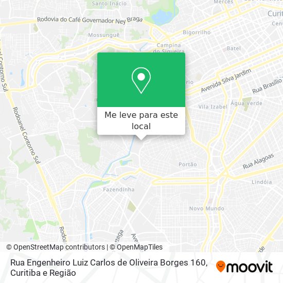 Rua Engenheiro Luiz Carlos de Oliveira Borges 160 mapa