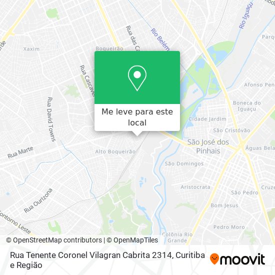 Rua Tenente Coronel Vilagran Cabrita 2314 mapa