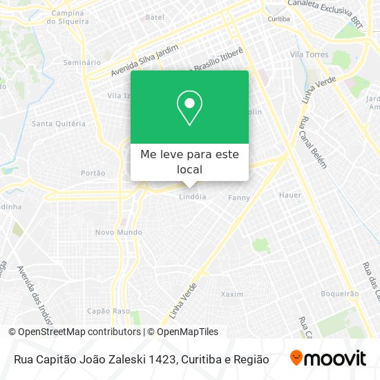 Rua Capitão João Zaleski 1423 mapa