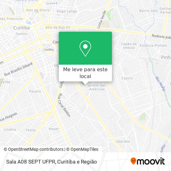 Sala A08 SEPT UFPR mapa