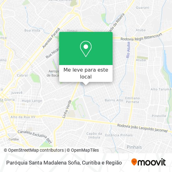 Paróquia Santa Madalena Sofia mapa