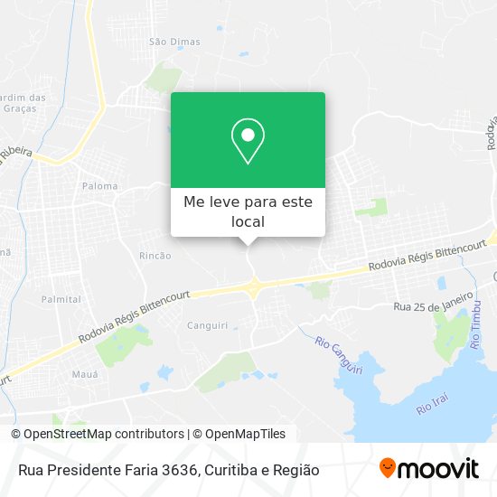 Rua Presidente Faria 3636 mapa