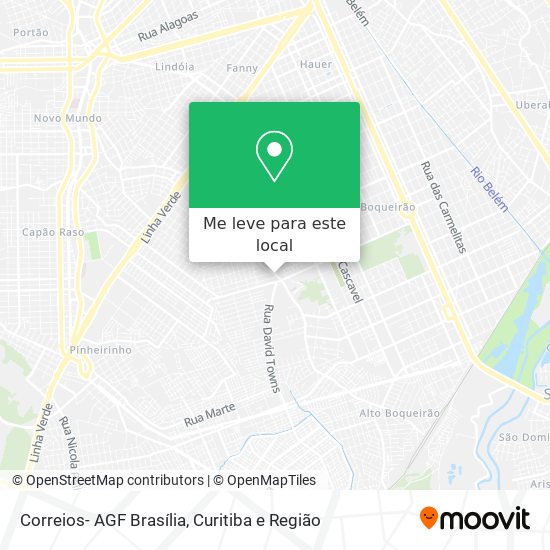 Correios- AGF Brasília mapa