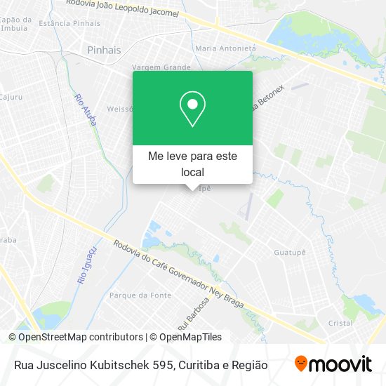 Rua Juscelino Kubitschek 595 mapa