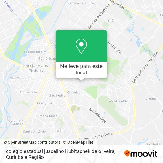 colegio estadual juscelino Kubitschek de oliveira mapa