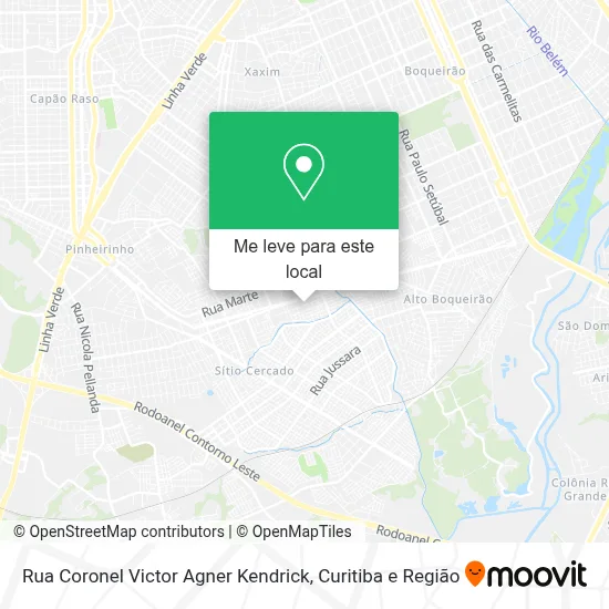 Rua Coronel Victor Agner Kendrick mapa