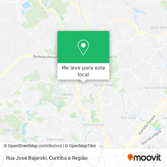 Rua José Bajerski mapa