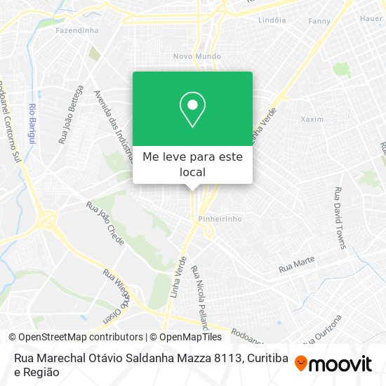 Rua Marechal Otávio Saldanha Mazza 8113 mapa