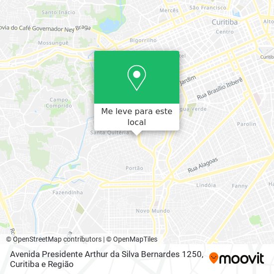Avenida Presidente Arthur da Silva Bernardes 1250 mapa