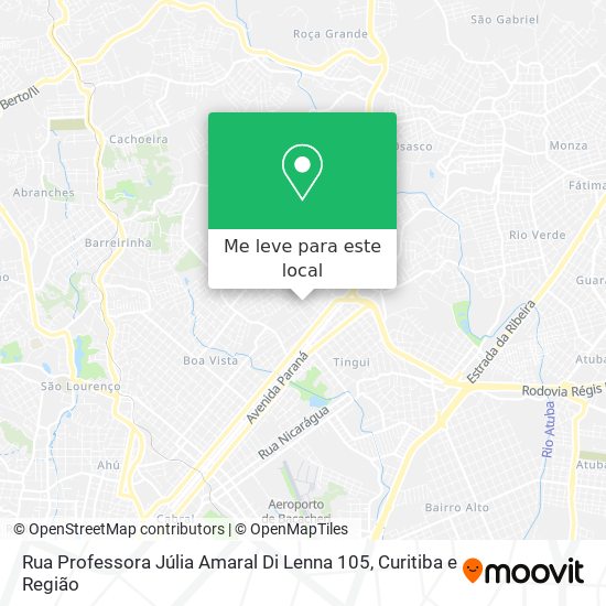Rua Professora Júlia Amaral Di Lenna 105 mapa