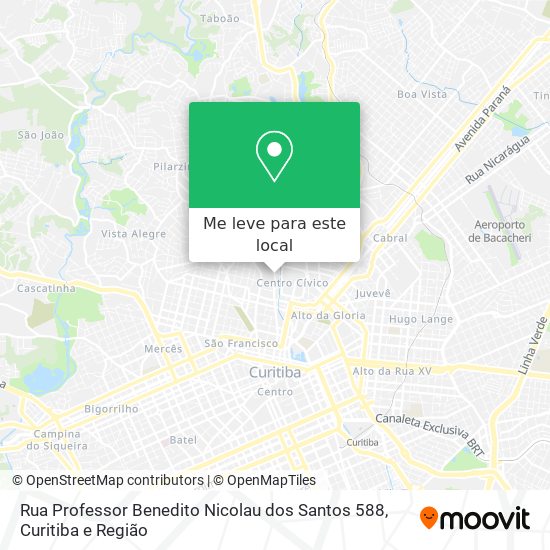 Rua Professor Benedito Nicolau dos Santos 588 mapa