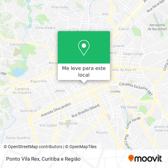 Ponto Vila Rex mapa
