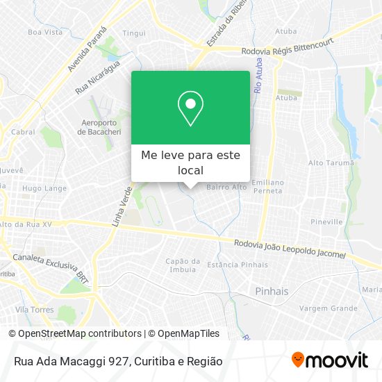 Rua Ada Macaggi 927 mapa