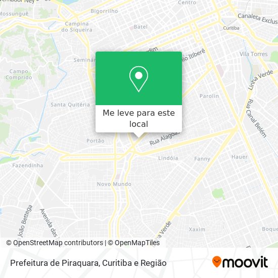 Prefeitura de Piraquara mapa