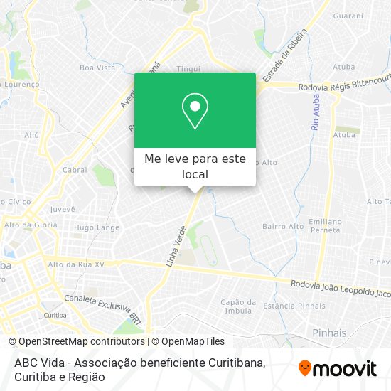 ABC Vida - Associação beneficiente Curitibana mapa