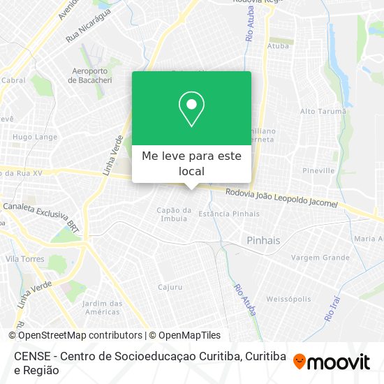 CENSE - Centro de Socioeducaçao Curitiba mapa