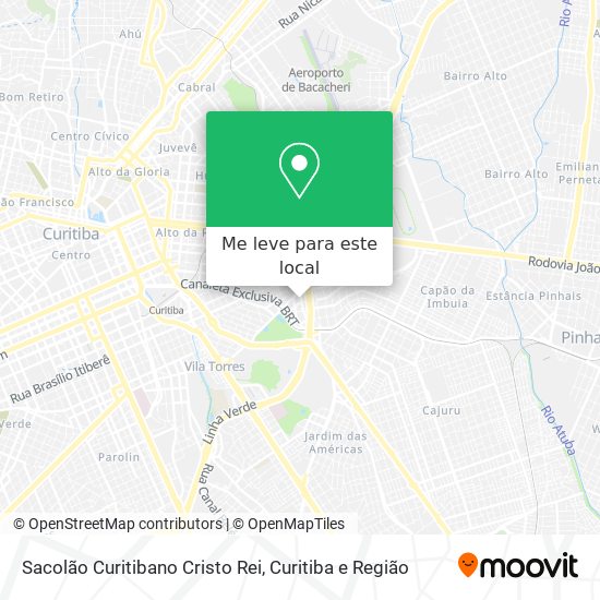 Sacolão Curitibano Cristo Rei mapa