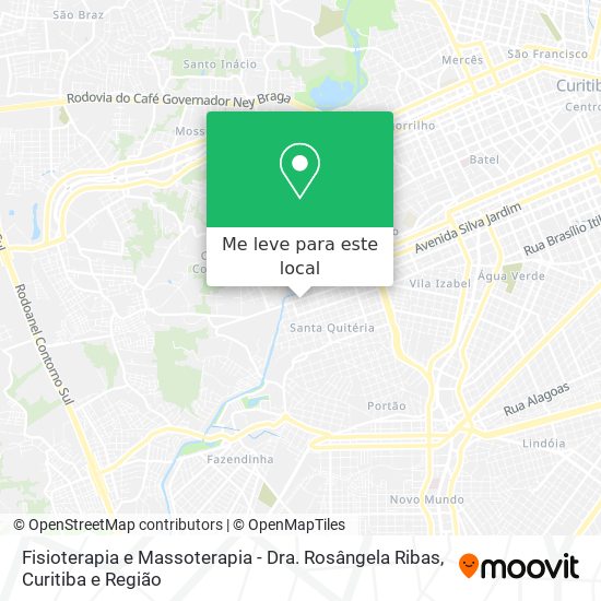 Fisioterapia e Massoterapia - Dra. Rosângela Ribas mapa