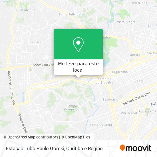 Estação Tubo Paulo Gorski mapa