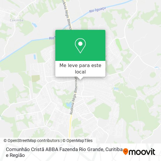 Comunhão Cristã ABBA Fazenda Rio Grande mapa
