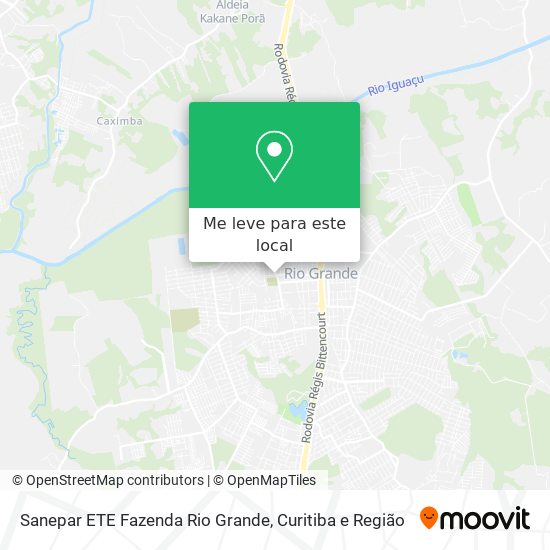 Sanepar ETE Fazenda Rio Grande mapa